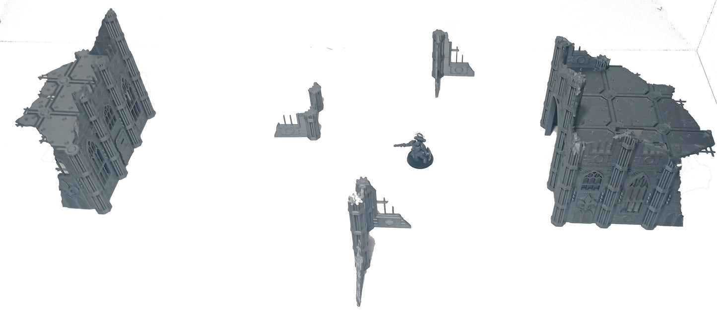 Gothic Ruined Buildings Set C