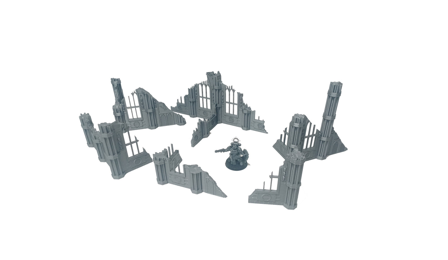 Gothic Ruined Buildings Set E