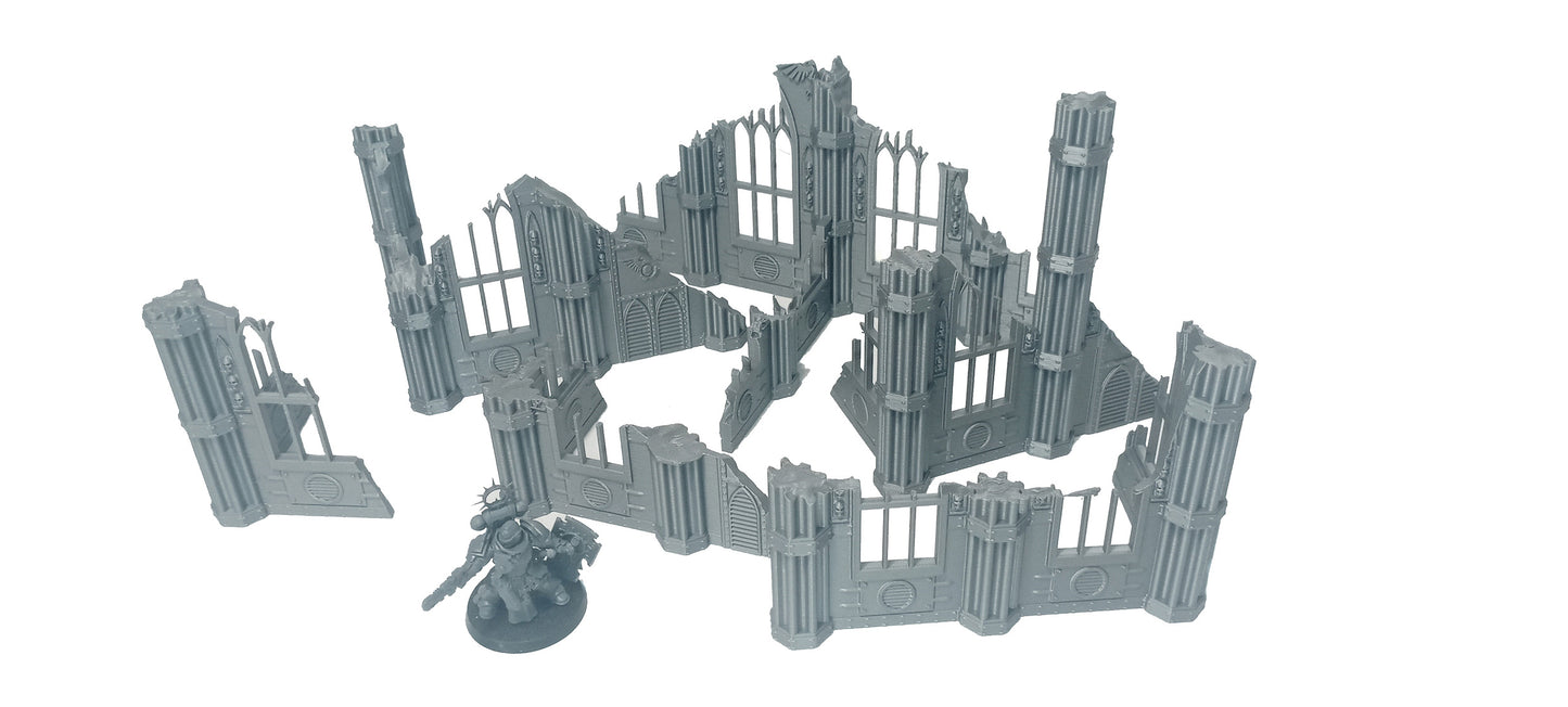 Gothic Ruined Buildings Set E