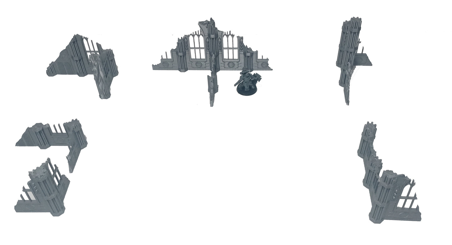Gothic Ruined Buildings Set E