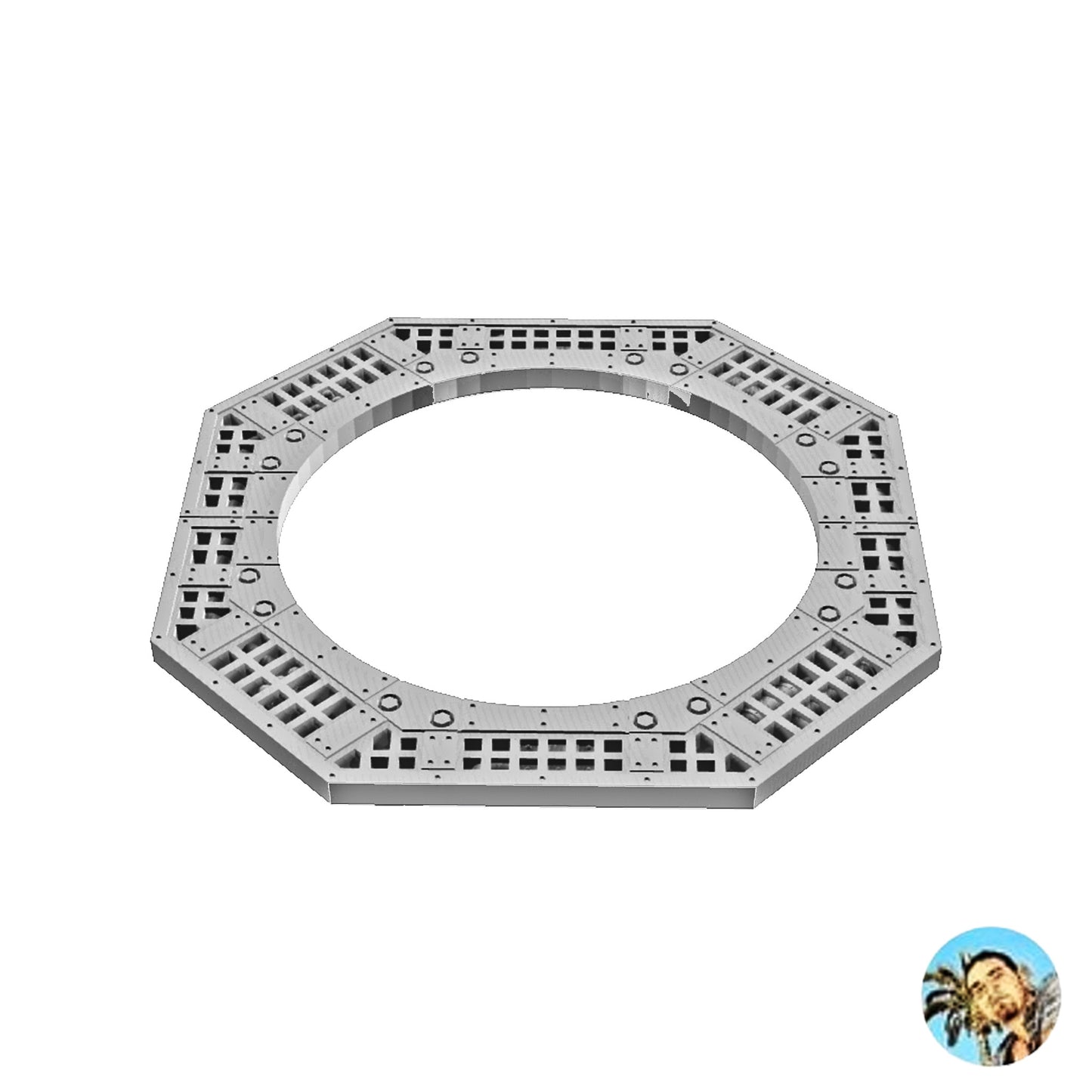 Walkway 122x122x5 Octagon Hole
