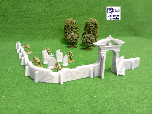 Saint-Privat Cementery Wall Damaged