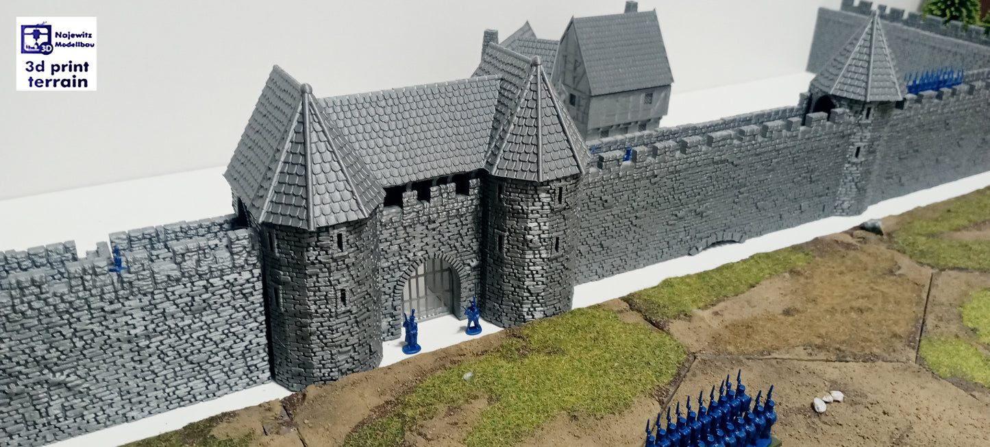 Medieval City Town Wall A