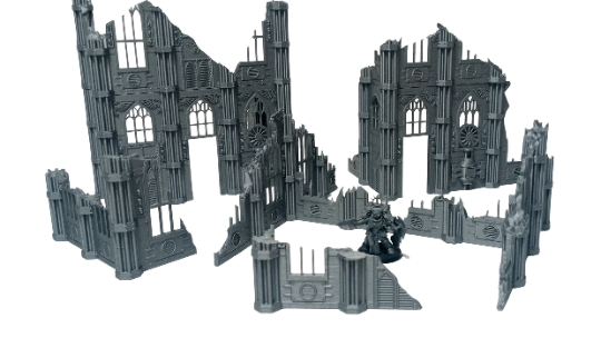 Gothic Ruined Buildings Set D