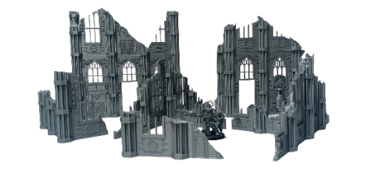 Gothic Ruined Buildings Set D