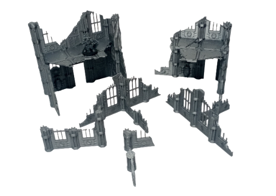 Gothic Ruined Buildings Set D