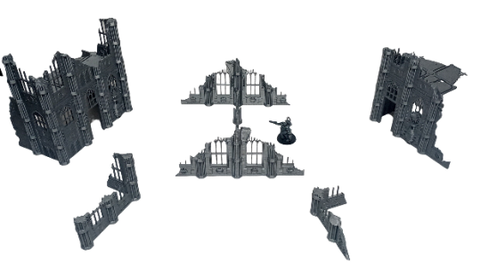 Gothic Ruined Buildings Set D