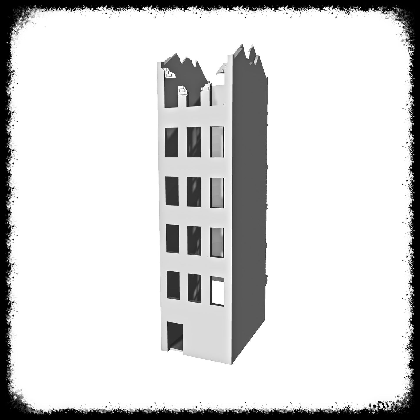 STL Files Dutch Block City 2 Ruined