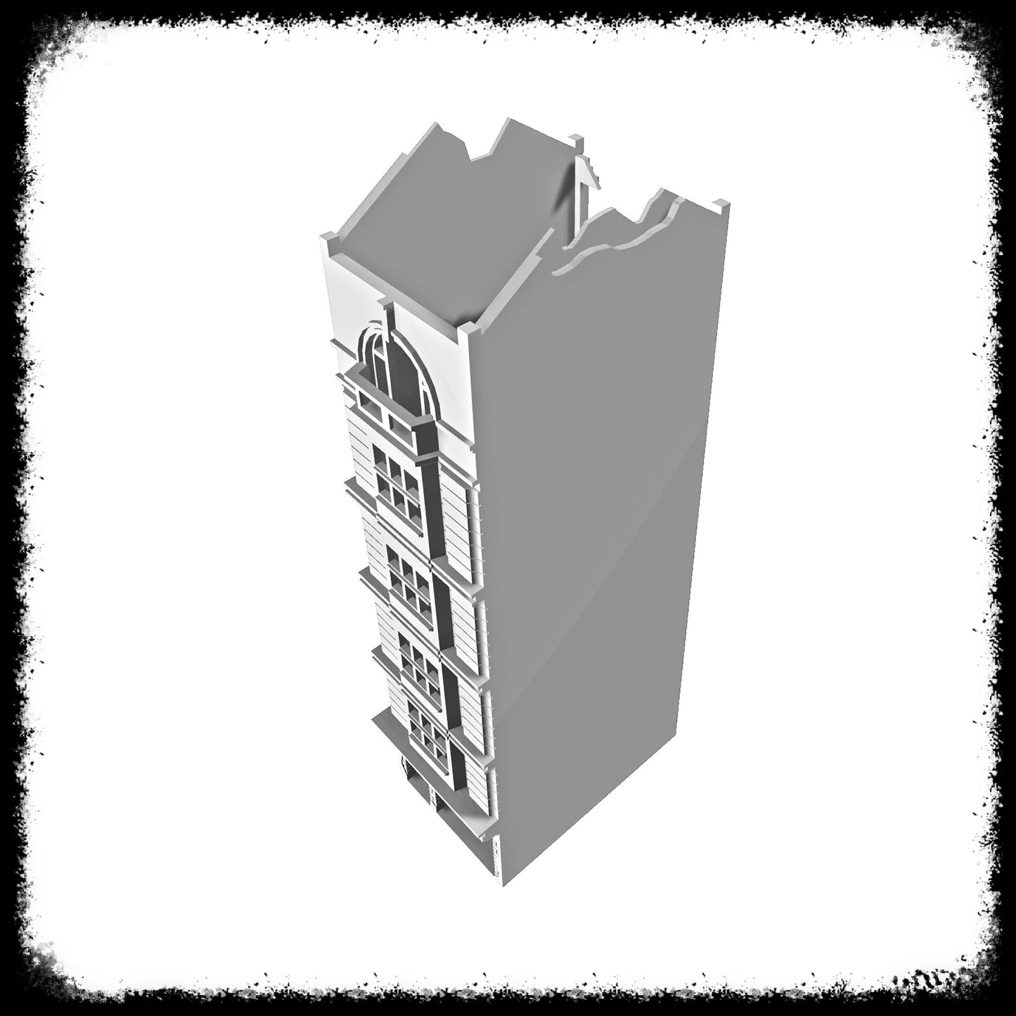 STL Files Dutch Block City 2 Ruined