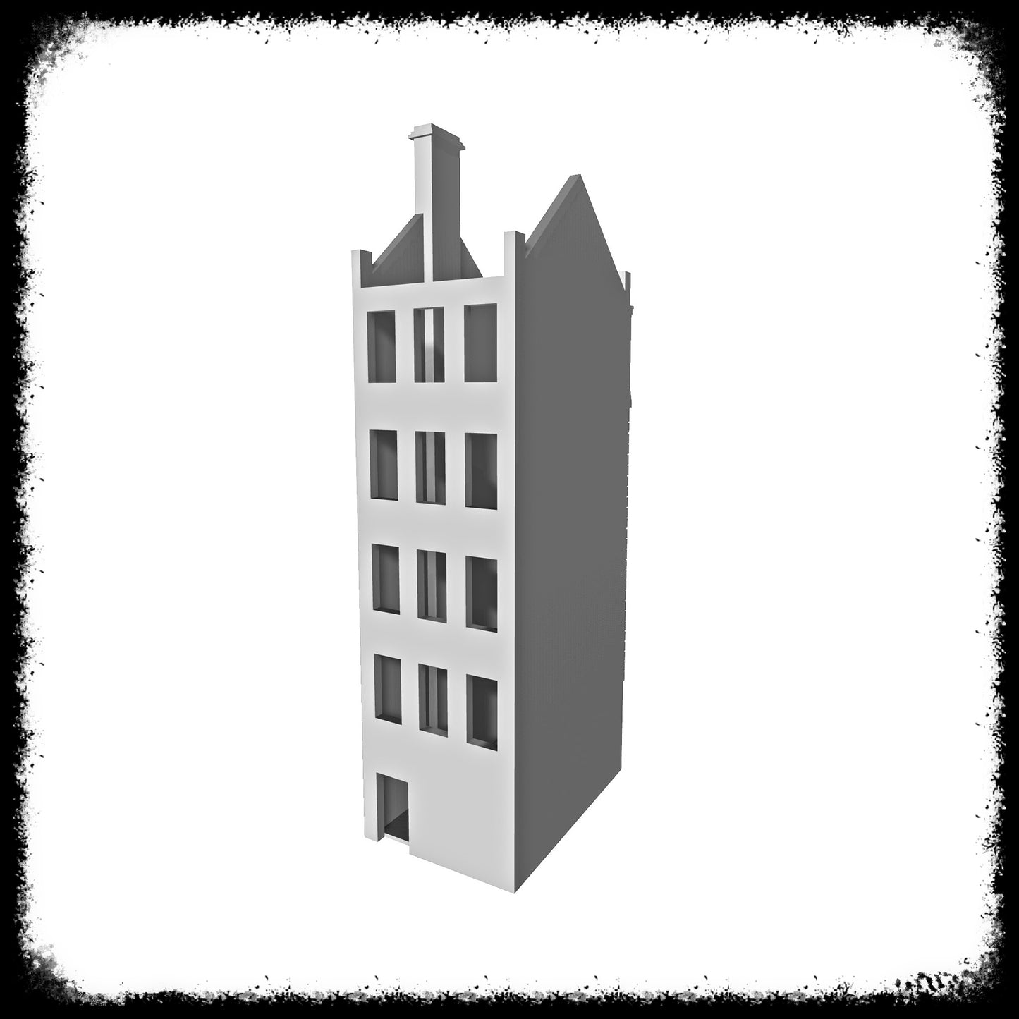 STL Files Dutch Block City 5 Ruined