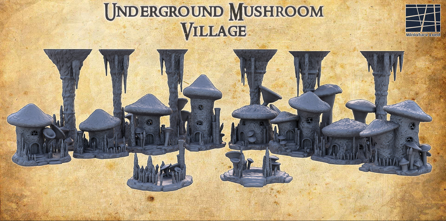 Underground Mushroom Village