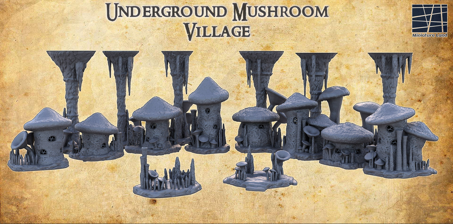 Underground Mushroom Village