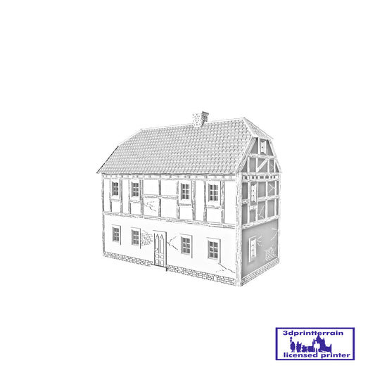 German Campaign Timbered House 3 Roof Hipped Dormers