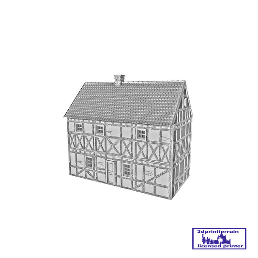 German Campaign Timbered House 1 Shingled Roof