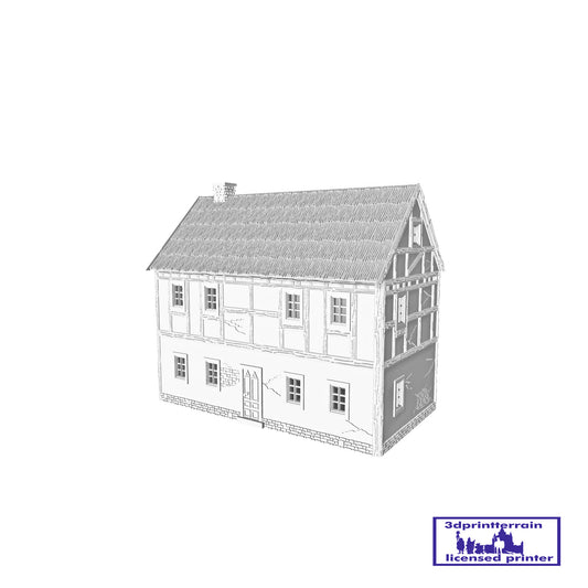 German Campaign Timbered House 3 Thatched Roof