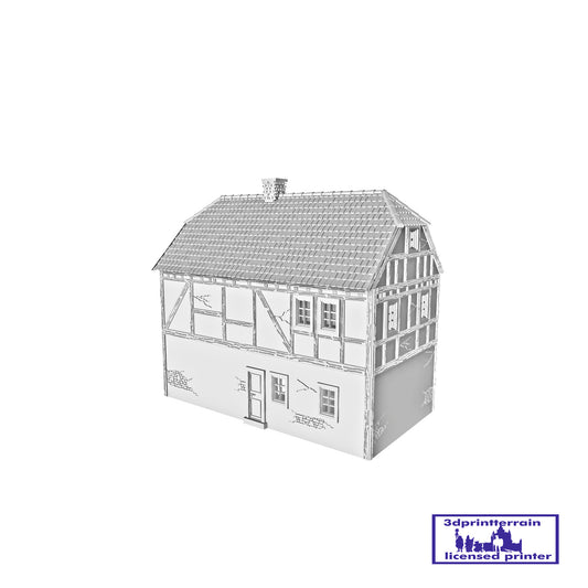 German Campaign Timbered House 2 Roof Hipped