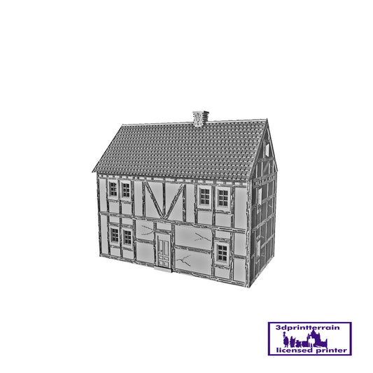 German Campaign Timbered House 4 Shingled Roof