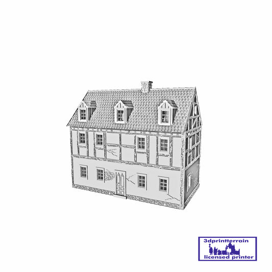 German Campaign Timbered House 3 Shingled Roof Dormers