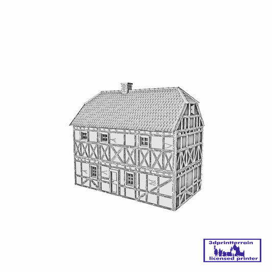 German Campaign Timbered House 1 Roof Hipped