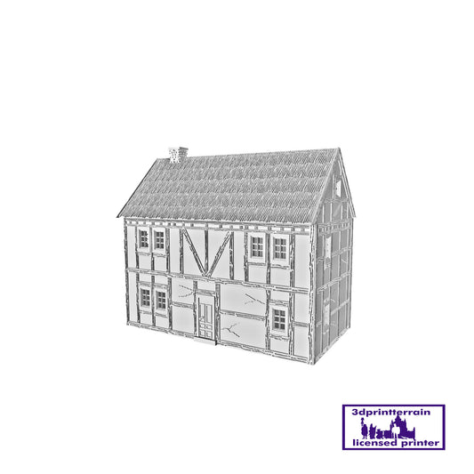 German Campaign Timbered House 4 Thatched Roof
