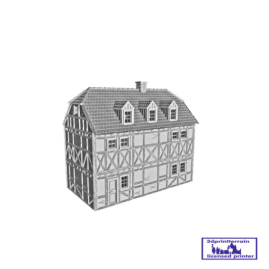 German Campaign Timbered House 1 Roof Hipped Dormers