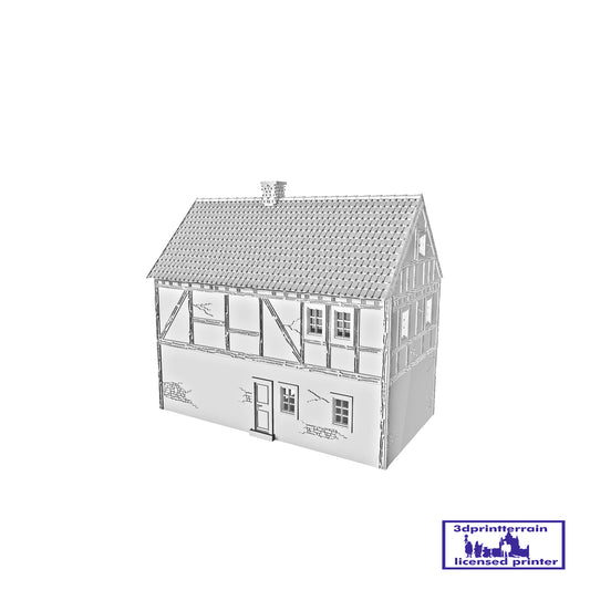 German Campaign Timbered House 2 Shingled Roof