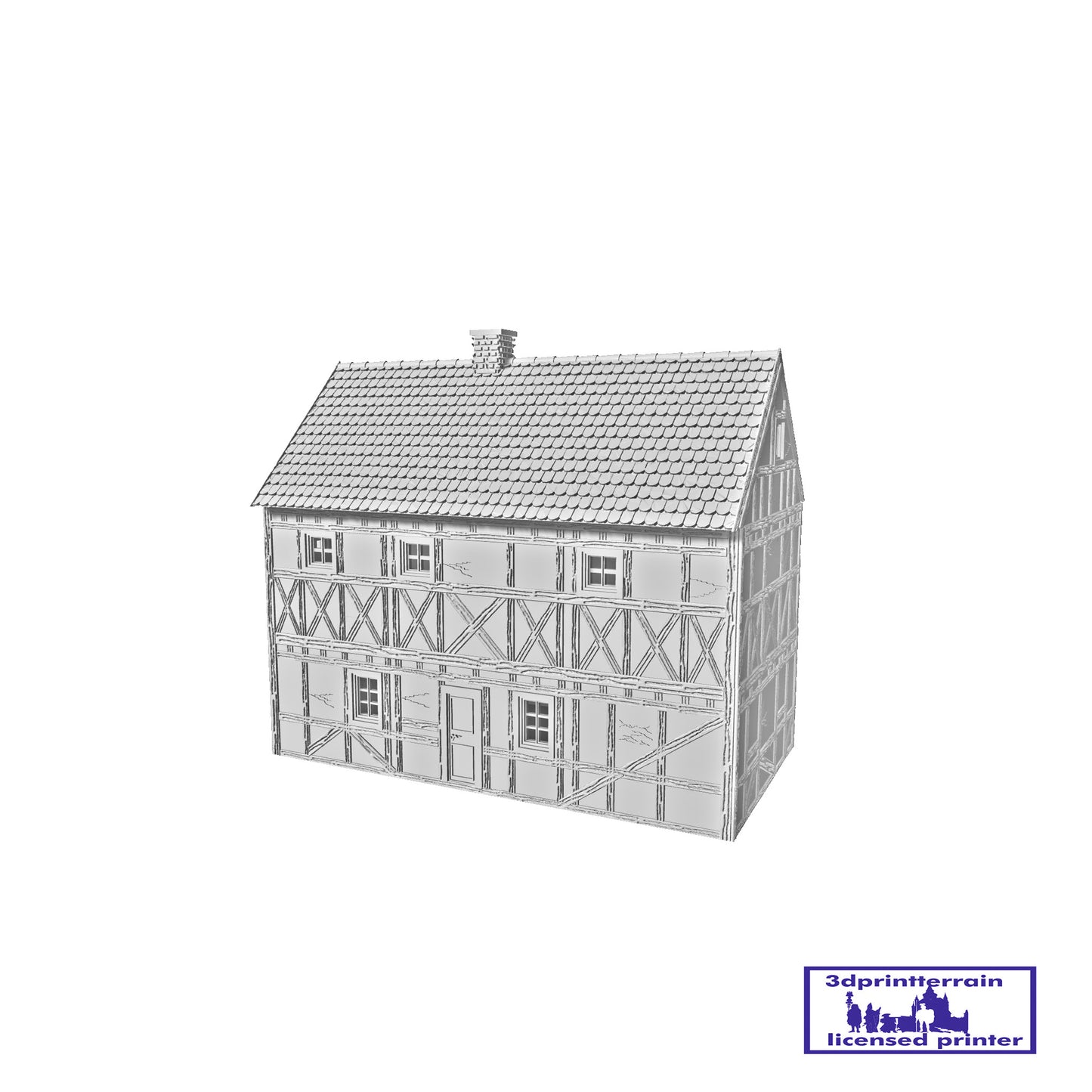 German Campaign Timbered House 1 Shingled Roof Dormers