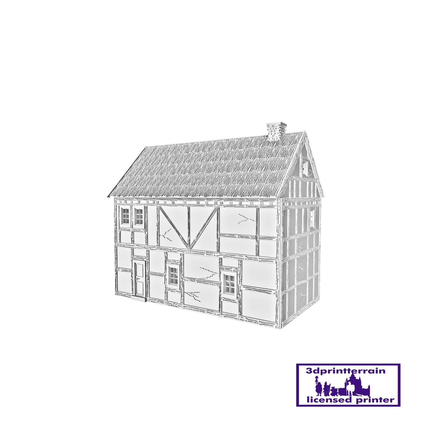 German Campaign Timbered House 4 Thatched Roof
