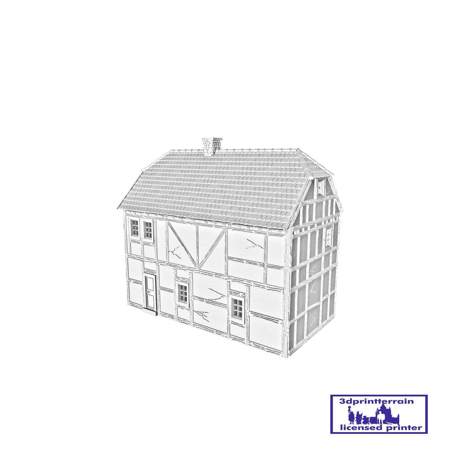 German Campaign Timbered House 4 Roof Hipped