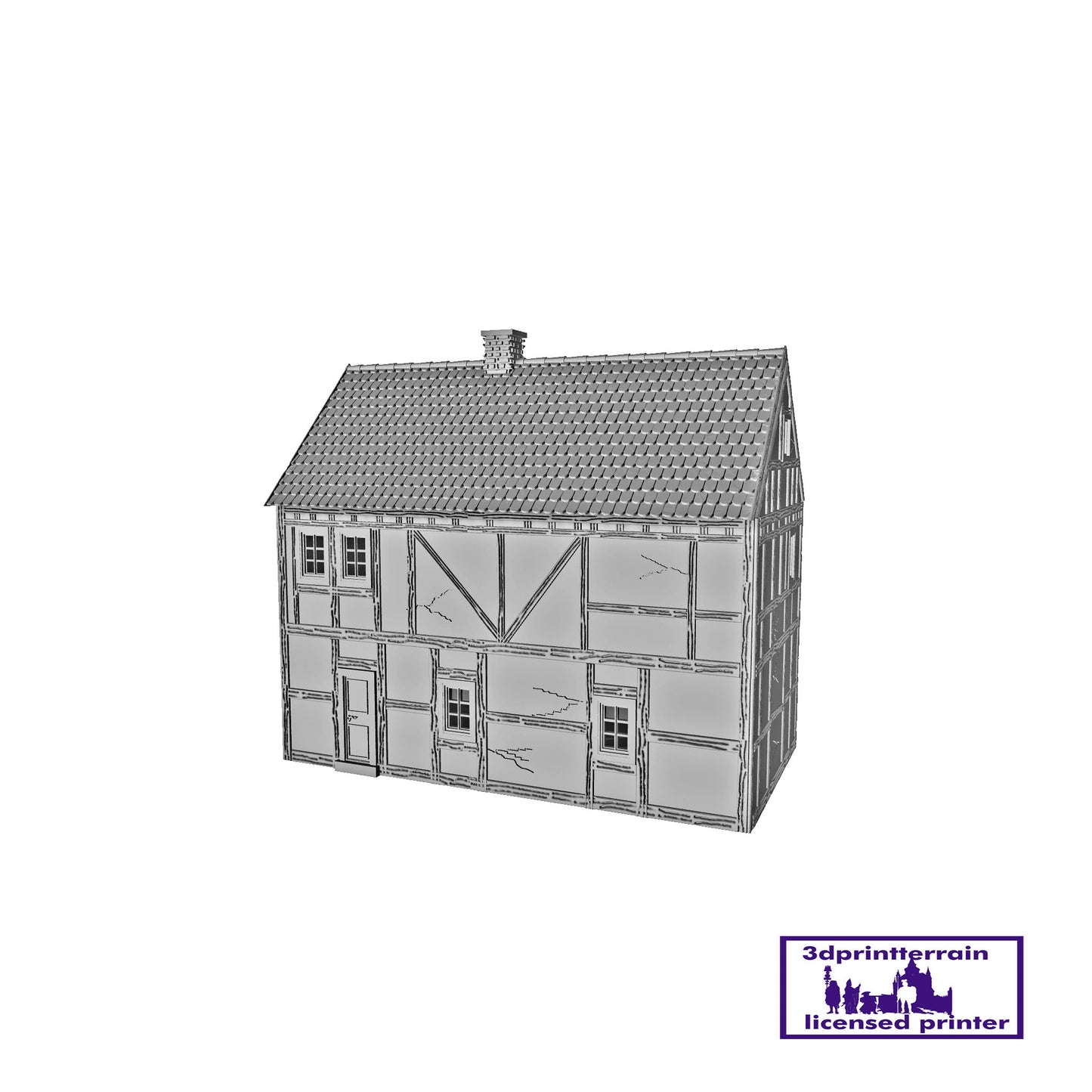 German Campaign Timbered House 4 Shingled Roof