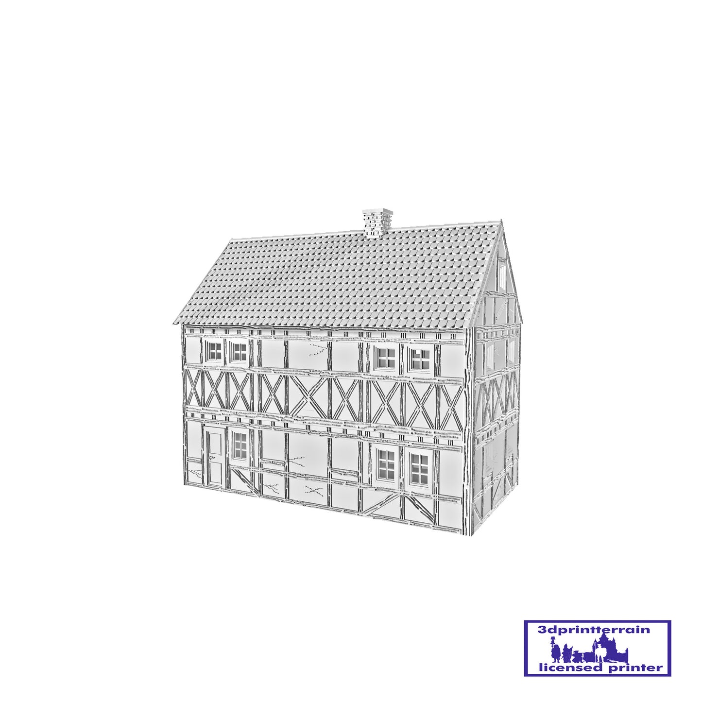 German Campaign Timbered House 1 Shingled Roof