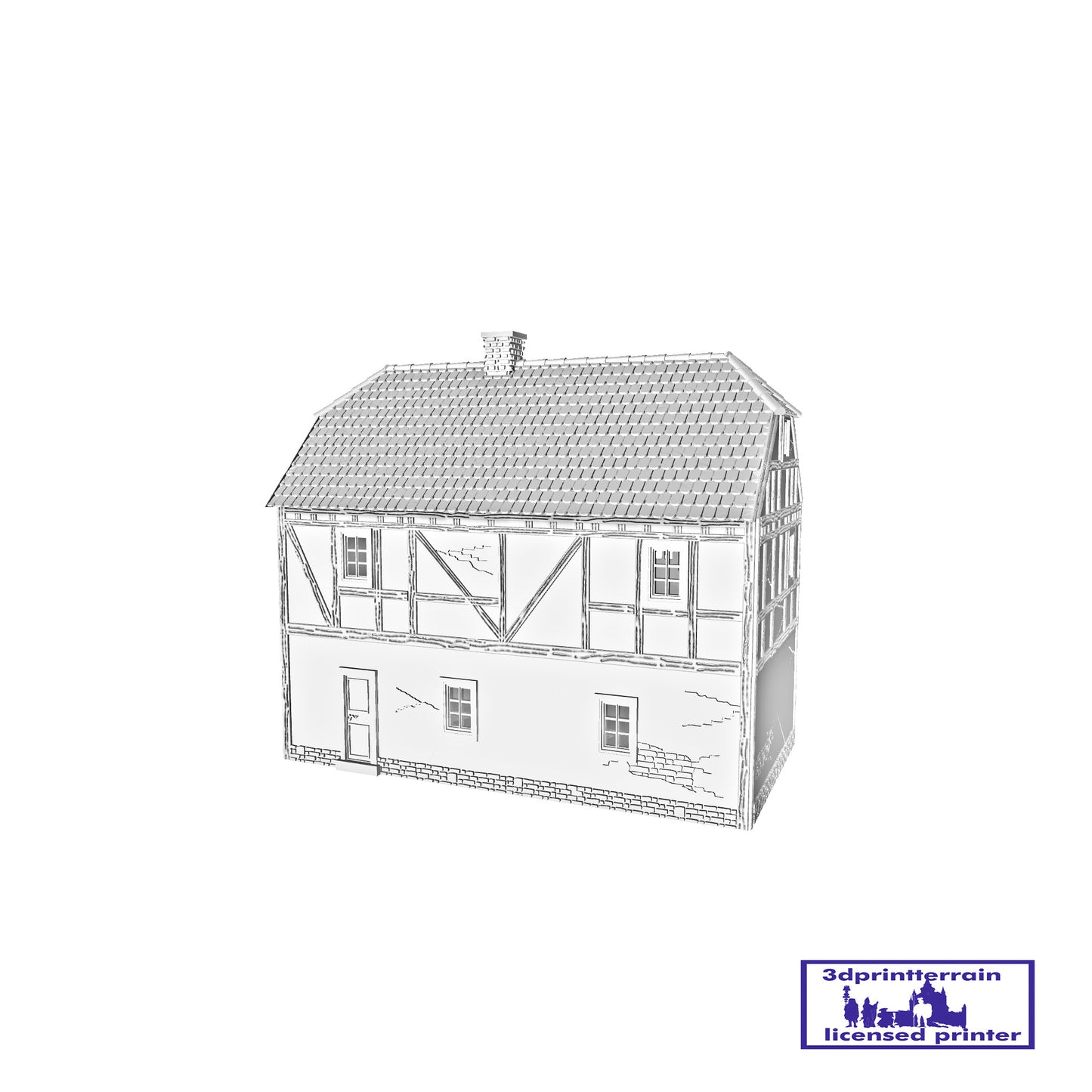 German Campaign Timbered House 3 Roof Hipped