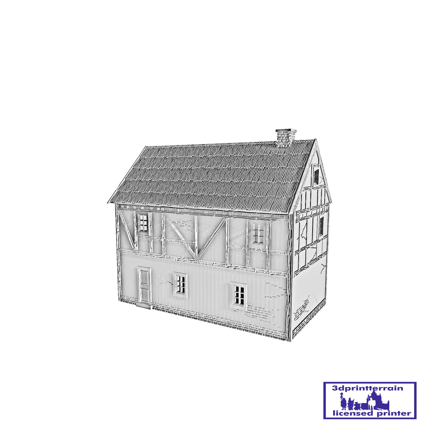 German Campaign Timbered House 3 Thatched Roof