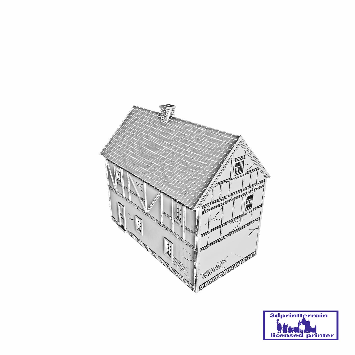 German Campaign Timbered House 3 Shingled Roof