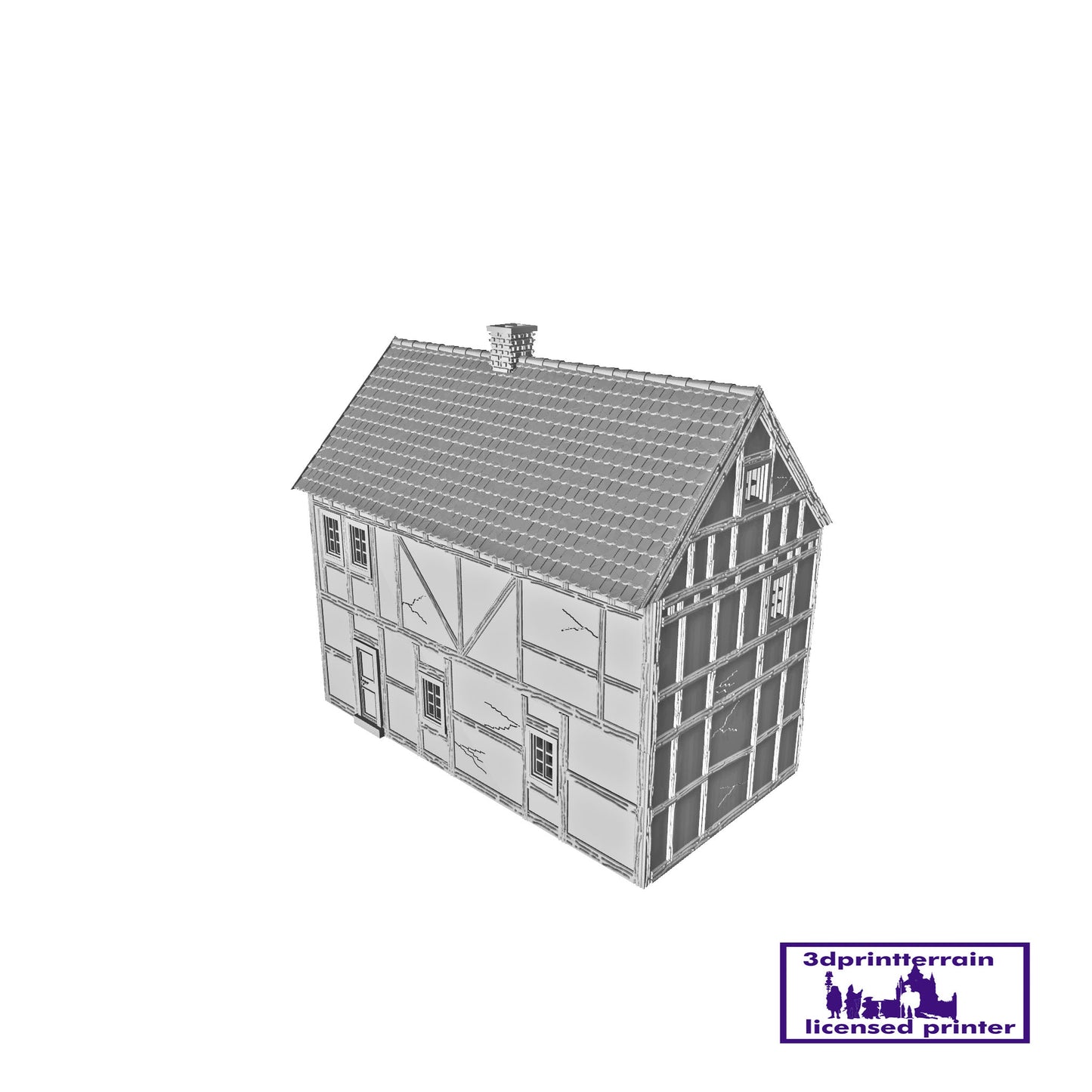 German Campaign Timbered House 4 Shingled Roof