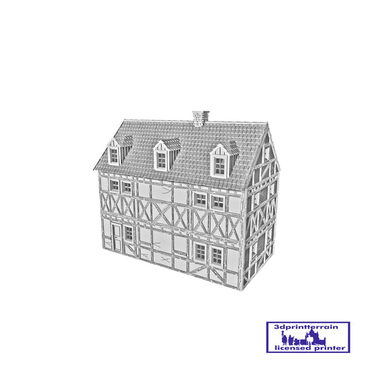 German Campaign Timbered House 1 Shingled Roof Dormers