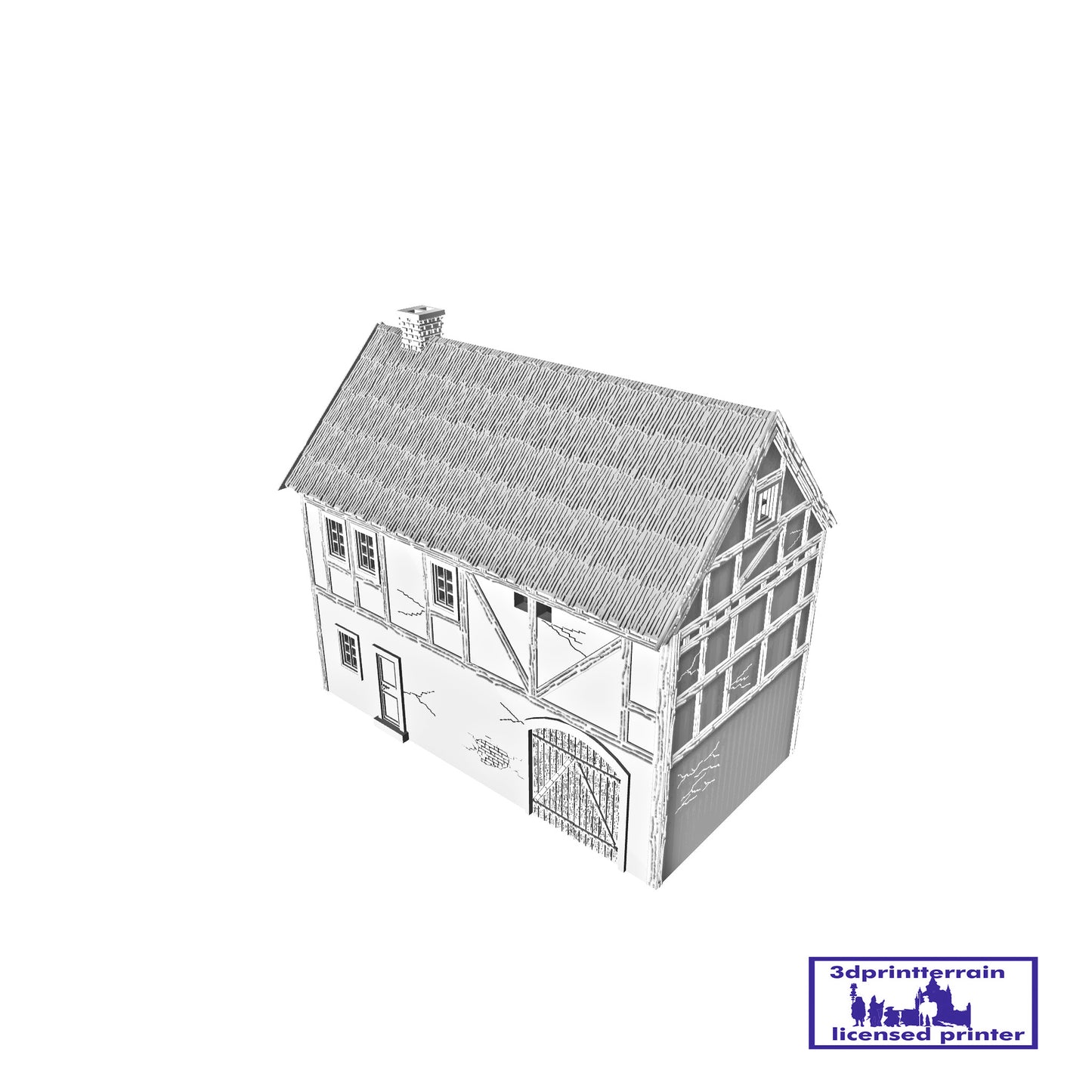 German Campaign Timbered House 2 Thatched Roof