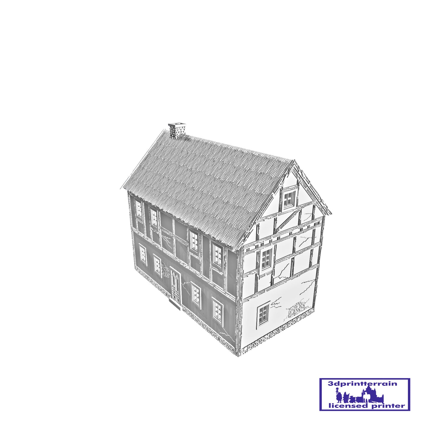 German Campaign Timbered House 3 Thatched Roof