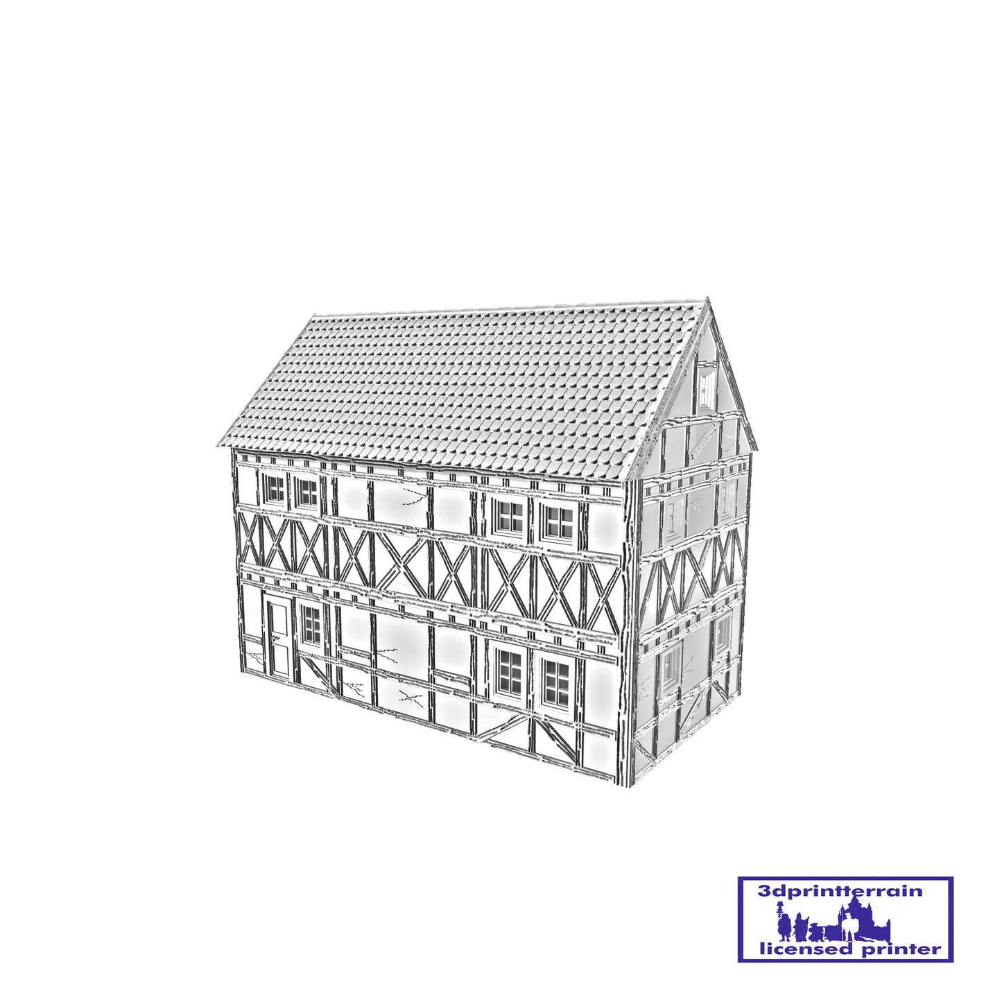 German Campaign Timbered House 1 Shingled Roof Without Chimney