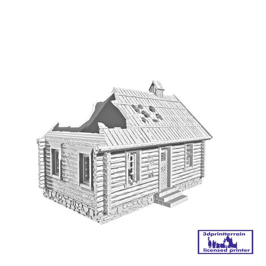 Russian Village Destroyed House 3