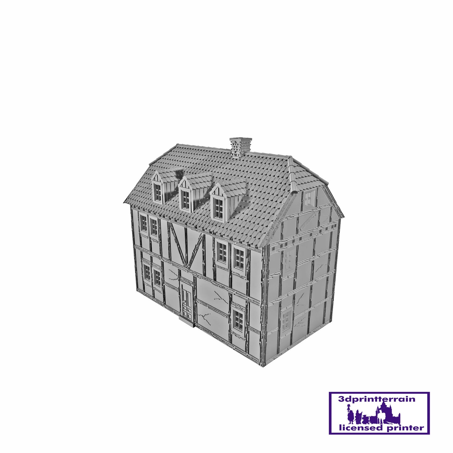 German Campaign Timbered House 4 Roof Hipped Dormers