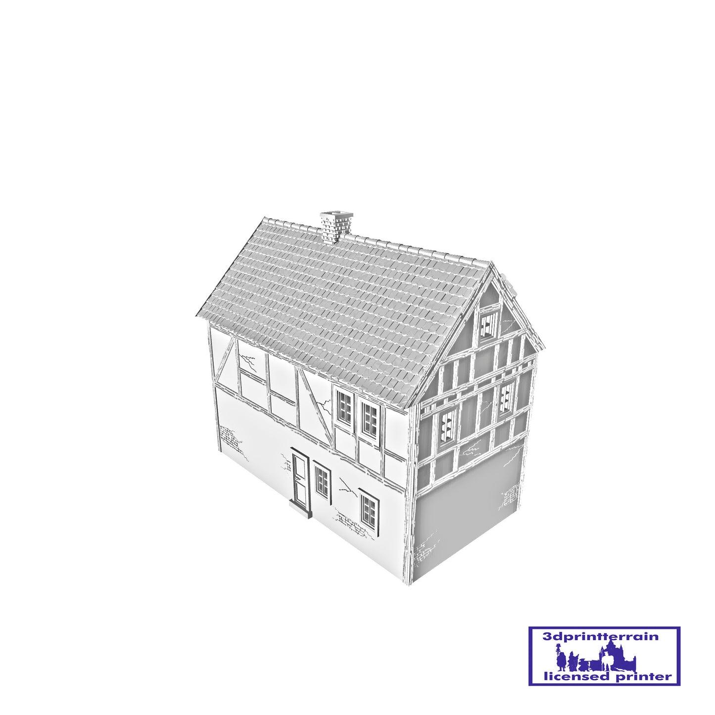 German Campaign Timbered House 2 Shingled Roof Dormers