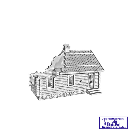 Russian Village Destroyed House 2