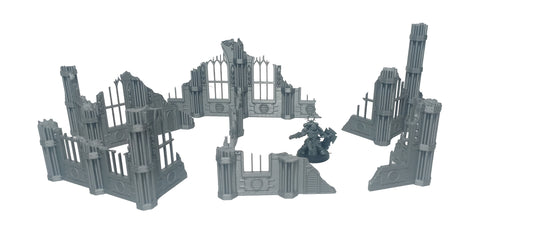 Gothic Ruined Buildings Set E