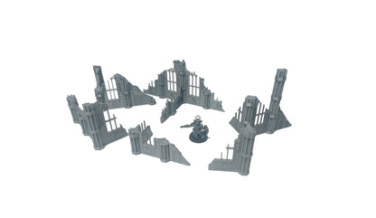 Gothic Ruined Buildings Set E