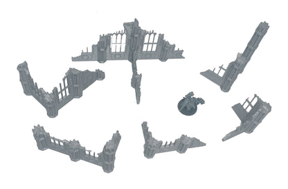 Gothic Ruined Buildings Set E