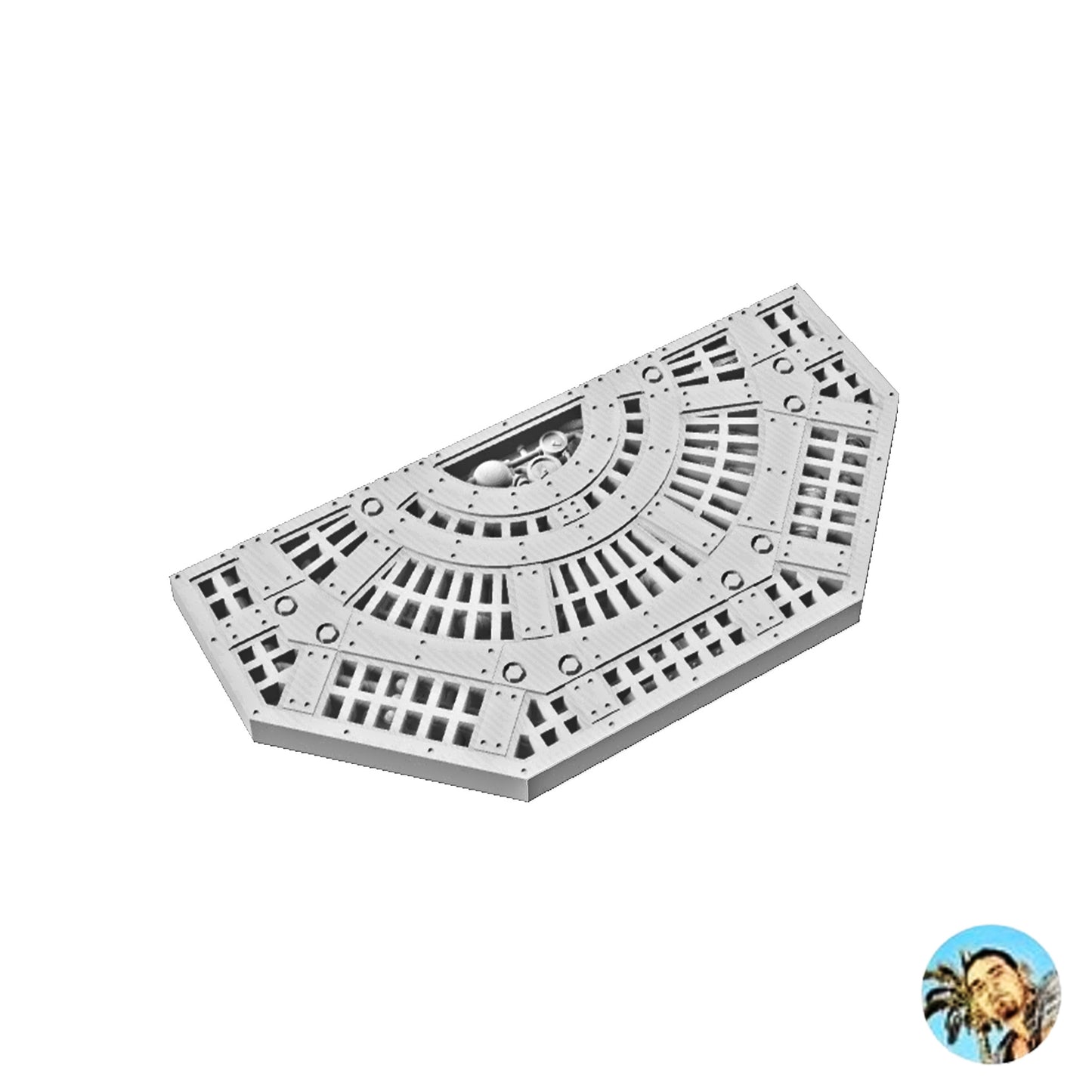 Walkway 122x61x5 Half Octagon Model D