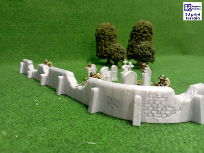 Saint-Privat Cementery Wall Damaged