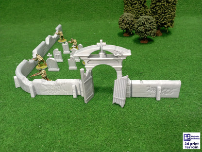 Saint-Privat Cementery Wall Damaged