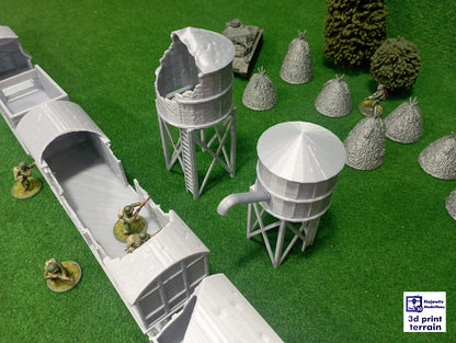 Watertower Intact & Damaged